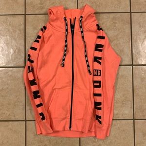Pink VS Hooded Long Length Hoodie
